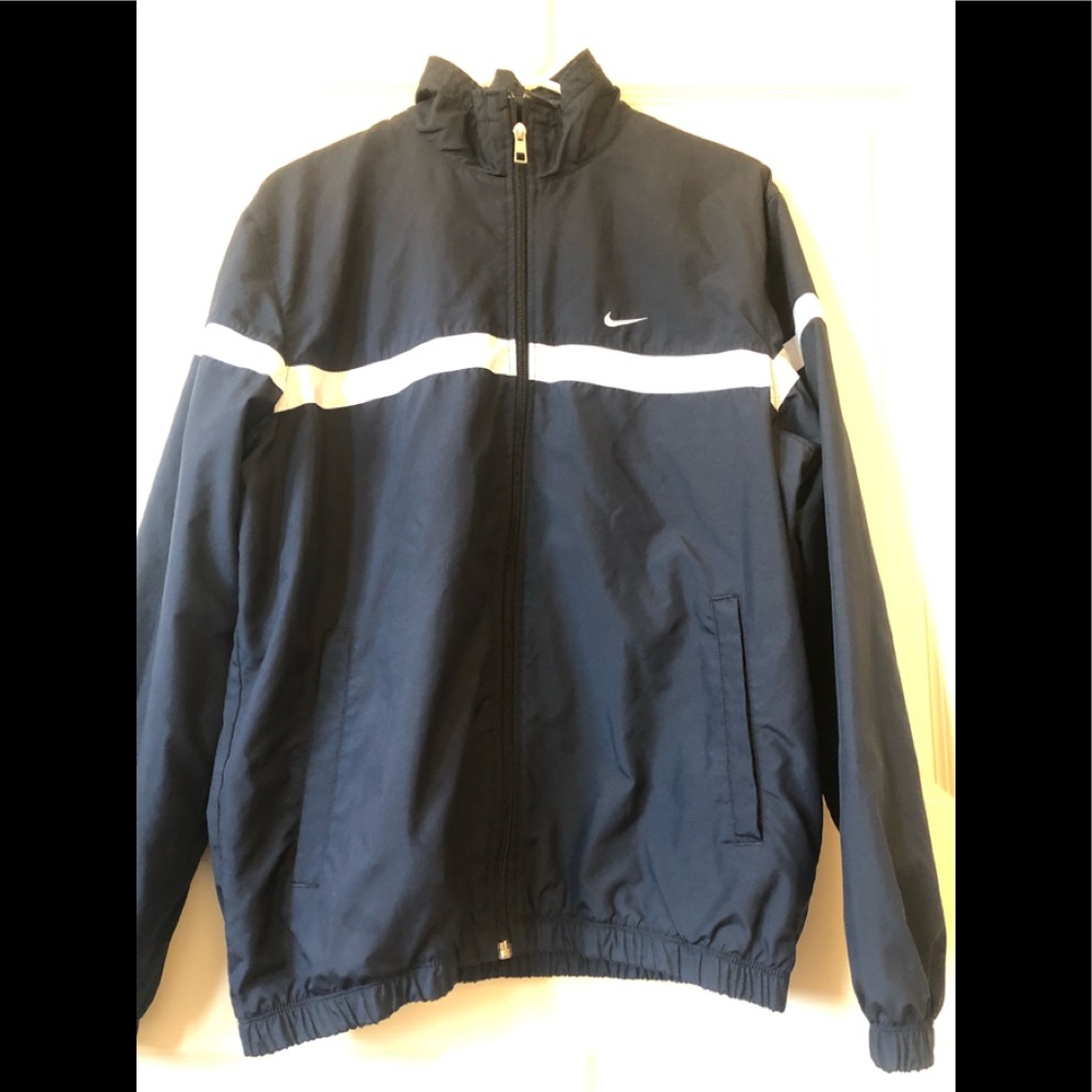 Nike windbreaker Mens size large Navy
